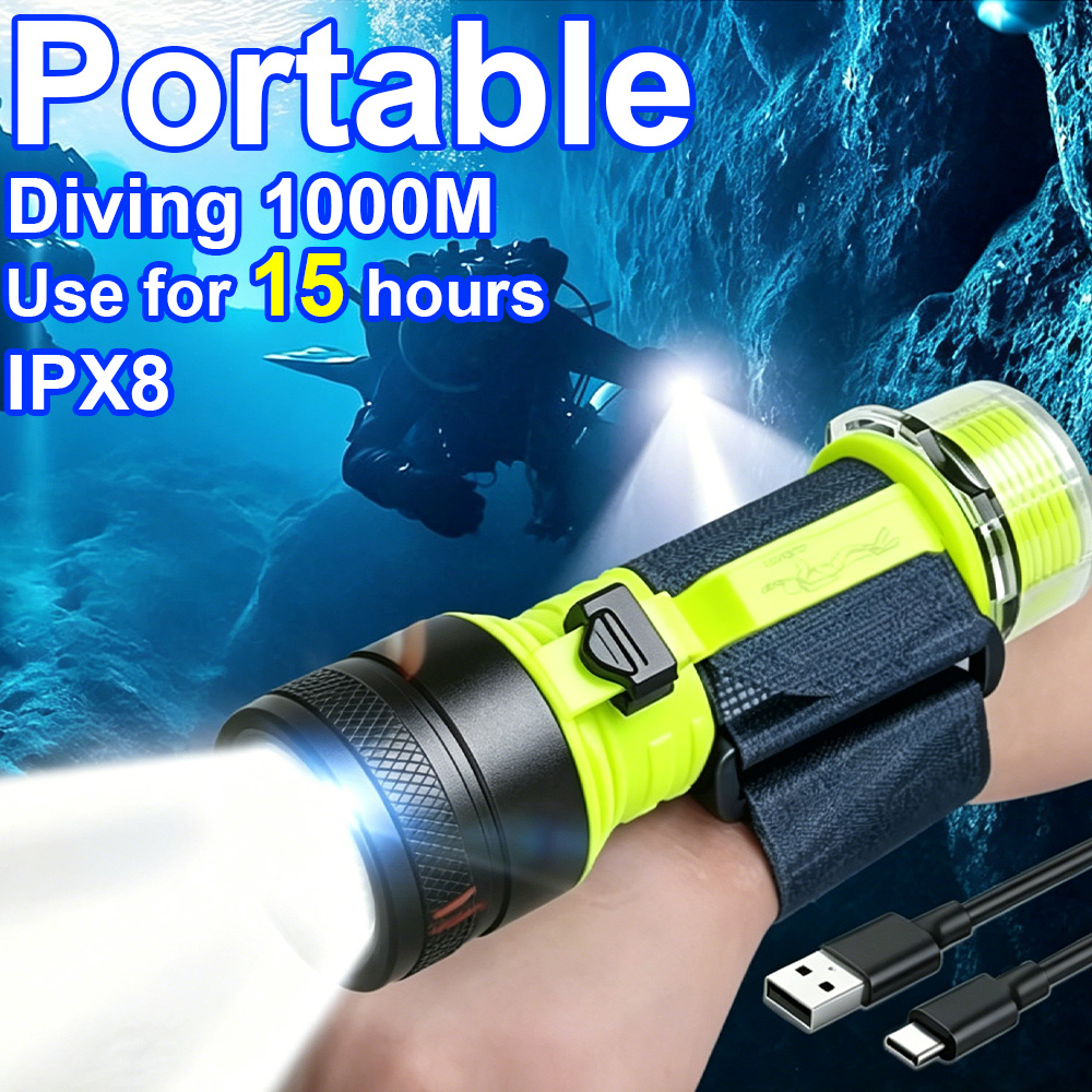 Underwater Flashlight - New Portable Professional LED Diving Flashlight
