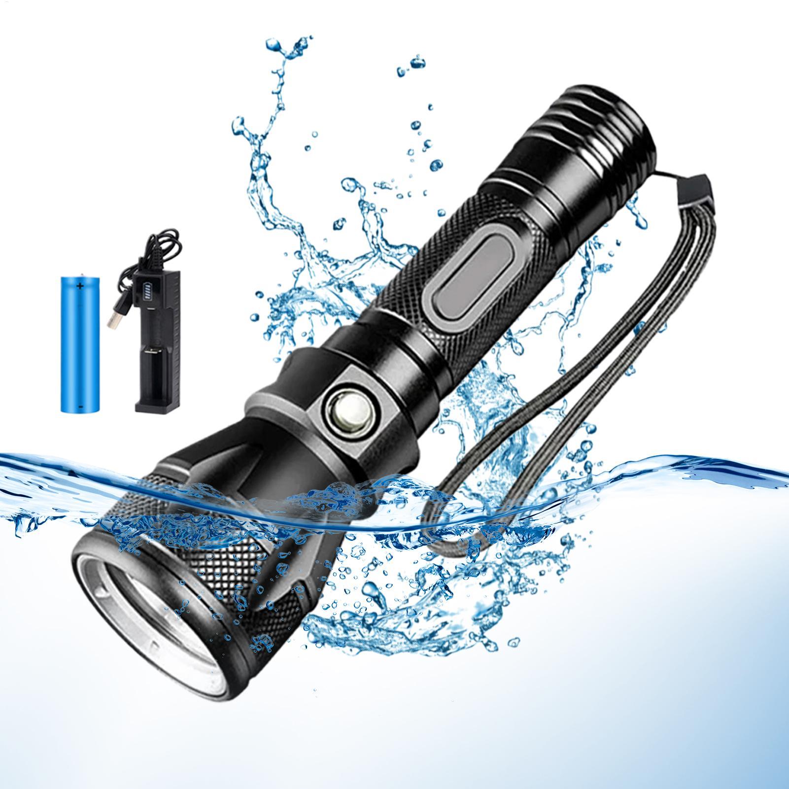 3-Mode Powerful Rechargeable W - đánh giá và giá Underwater Flashlight