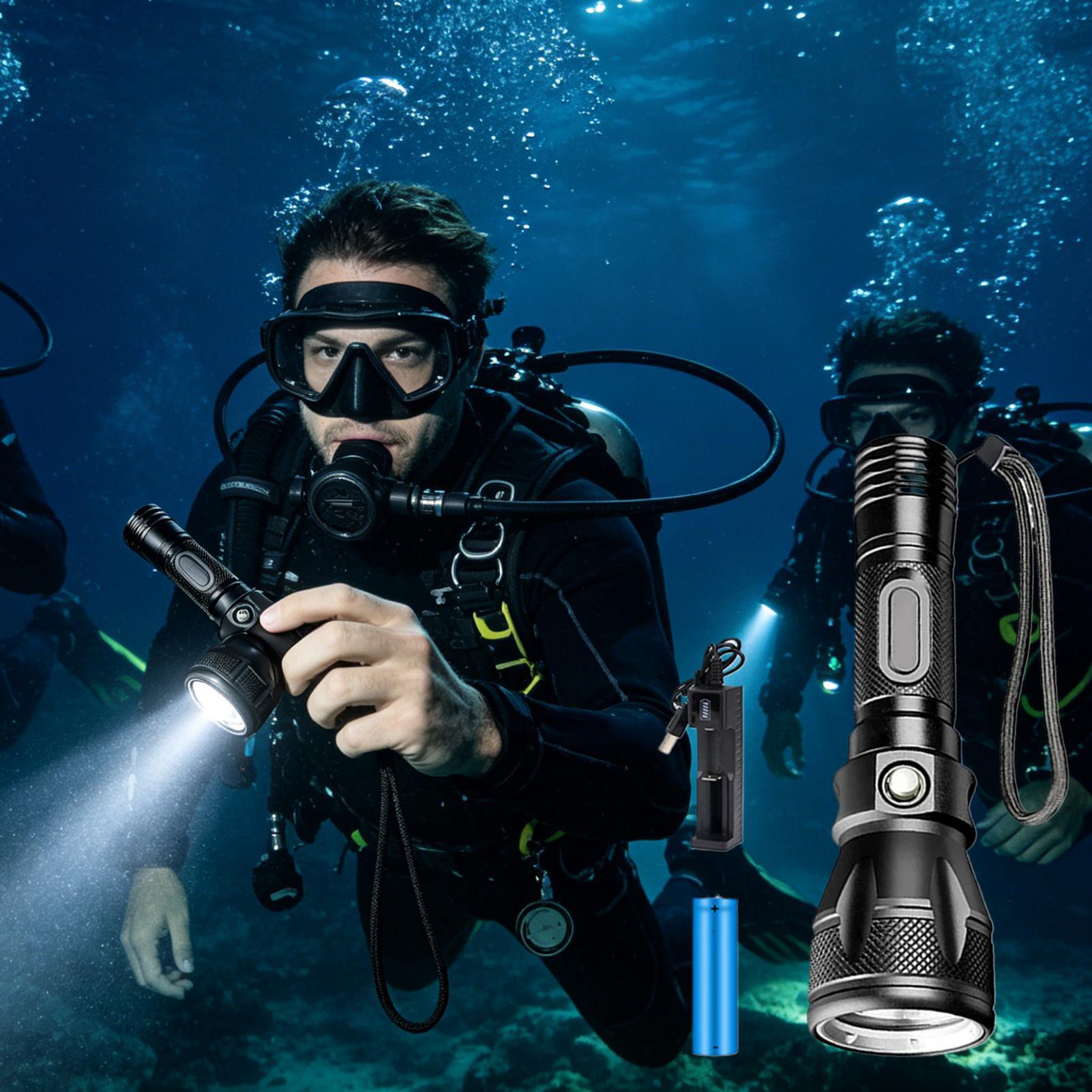 3-Mode Powerful Rechargeable W - đánh giá và giá Underwater Flashlight
