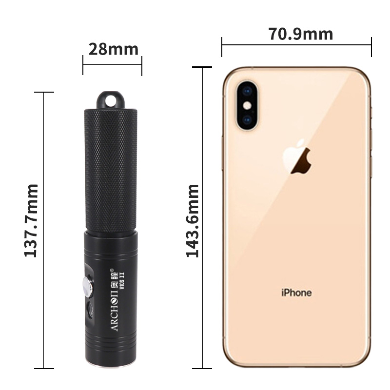 Archon V10s II Lặn Biển Ánh Sá - đánh giá và giá Underwater Flashlight
