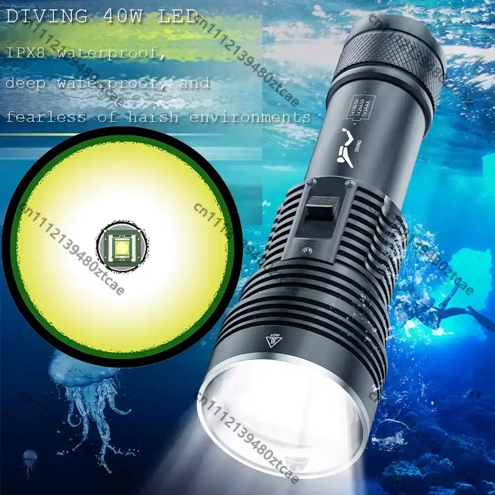 High Power White Laser Diving  - đánh giá và giá Underwater Flashlight