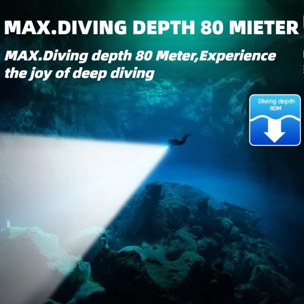 Powerful Diving Flashlight Wat - đánh giá và giá Underwater Flashlight